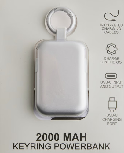 2000mah keyring power bank - keyring,